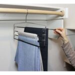 (4 pack) 4-Tier Pant & Skirt Hanger, Heavy Duty Metal, Space Saving - Image 4