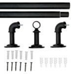 1" Industrial Pipe Single Curtain Rod 42-120" Wrought Iron - Image 4