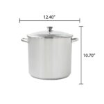 Stainless Steel 20-Quart Stock Pot with Glass Lid - Image 5