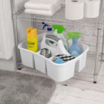 (3 pack) Divided Ultra™ Caddy, Easy Carry, Handy Plastic Utility Storage, White - Image 4
