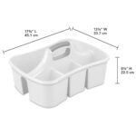 (3 pack) Divided Ultra™ Caddy, Easy Carry, Handy Plastic Utility Storage, White - Image 6