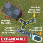 Cat Toys, Outdoor 2-Way Mesh Pop-Open Cat Tunnel, Multi-Color, O/S - Image 2