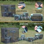 Cat Toys, Outdoor 2-Way Mesh Pop-Open Cat Tunnel, Multi-Color, O/S - Image 4