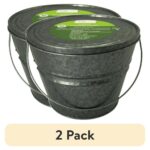 (2 pack) 24oz Citronella Scented Metal Bucket with 40 Hr Burn Time, Heavy Duty