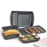 6 Piece Non-Stick Bakeware Sets, Easy for Release and Clean up, Carbon Steel, Gray - Image 2