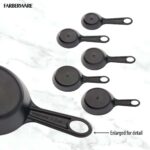 Professional 10 Piece Plastic Nesting Measuring Cup and Spoon Set Black - Image 4