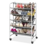 5 Tier, 30 Pair, Metal Mesh Shoe Rack - Image 4