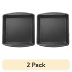 (2 pack) Nonstick 9" x 9" x 2" Square Cake Pan, Brownie Pan, Gray