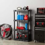 Black Plastic 4-Tier 56.2" H x 30"" W x 13.8" D, 280lb Total Capacity - Image 3