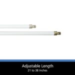 (5 pack) 5/16" White Adjustable Swivel Sash Rod, 21-38" - Image 5