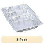 (3 pack) Aluminum Half Steam Table Pans, 12.75 x 10.38 x 2.81 inch, 4 Count per Pack.