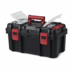 16-inch Toolbox, Plastic Tool and Hardware Storage, Black - Image 9