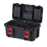 16-inch Toolbox, Plastic Tool and Hardware Storage, Black - Image 11