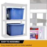 Plastic Shelves Garage Storage Shelving Unit 3-Tier 39"H x 14"D x 30"W White-300 lb Total Capacity - Image 3