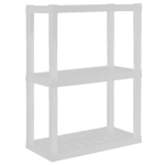Plastic Shelves Garage Storage Shelving Unit 3-Tier 39"H x 14"D x 30"W White-300 lb Total Capacity