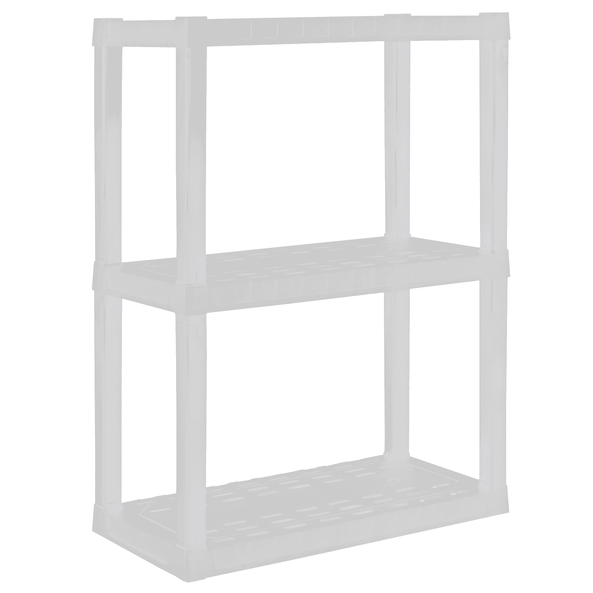 d0102x3mfry.png Plastic Shelves Garage Storage Shelving Unit 3-Tier 39"H x 14"D x 30"W White-300 lb Total Capacity - Image 1