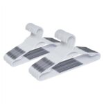 (2 pack) Non-Slip Clothing Hangers, 30 Pack, White, Durable Plastic, TPE Strips - Image 2
