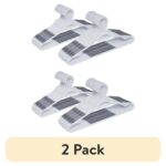 (2 pack) Non-Slip Clothing Hangers, 30 Pack, White, Durable Plastic, TPE Strips