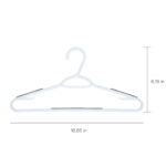 (2 pack) Non-Slip Clothing Hangers, 30 Pack, White, Durable Plastic, TPE Strips - Image 5