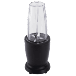 10-Piece Blender Set, Black, 300W, with 3 Jars (10oz, 16oz, 18oz), 2 Drinking Lids, Stainless Steel Blade - Image 2