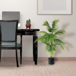 40" Artificial Palm Plant in Black Plastic Pot - Image 2
