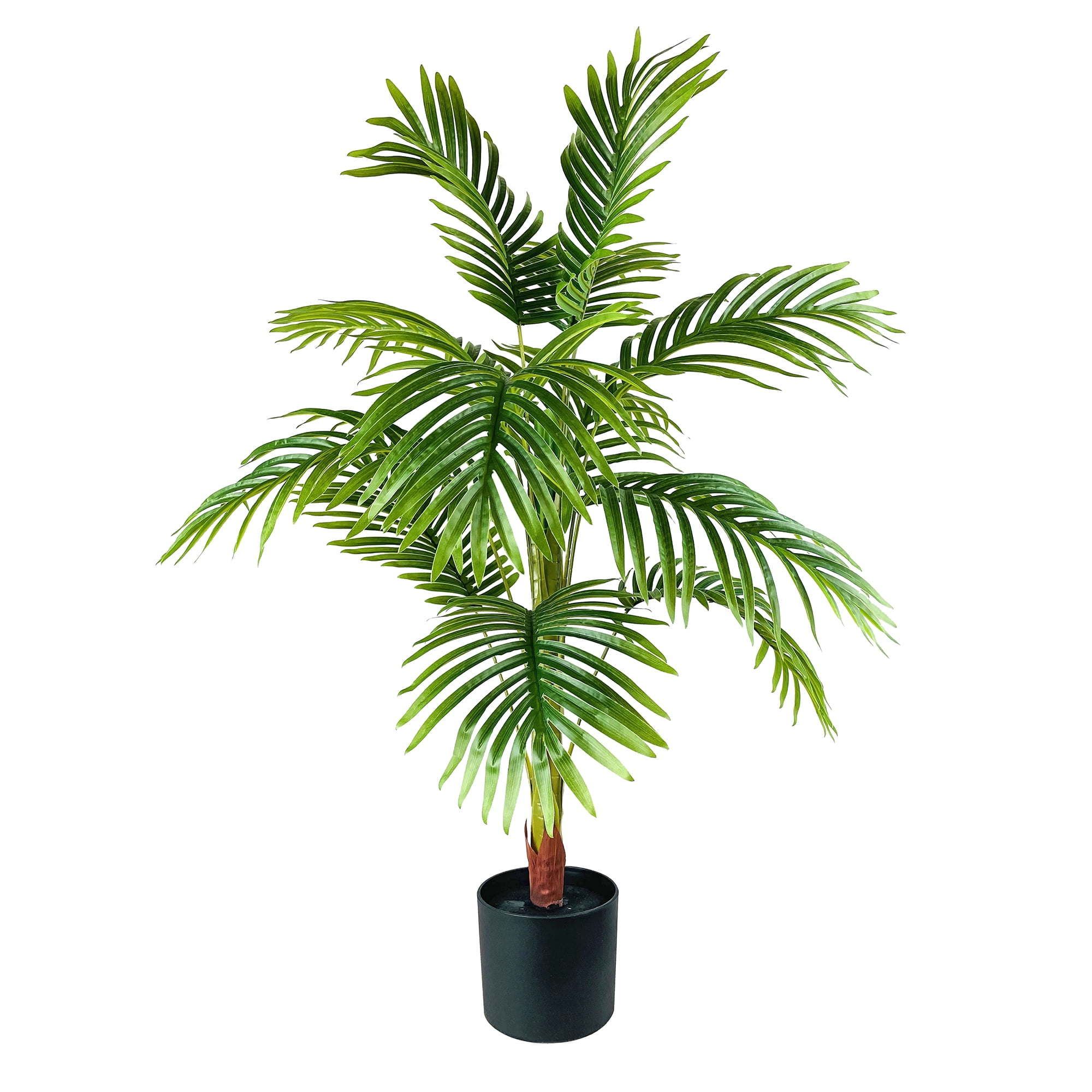 d0102x3mu3v.jpg 40" Artificial Palm Plant in Black Plastic Pot - Image 1