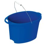 (5 pack) Auto Drive Plastic 12-Quart Oval Bucket, Blue - Image 2