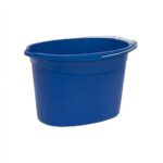 (5 pack) Auto Drive Plastic 12-Quart Oval Bucket, Blue - Image 3