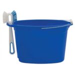 (5 pack) Auto Drive Plastic 12-Quart Oval Bucket, Blue - Image 6