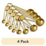 (4 pack) 5-Piece Stainless Steel Measuring Spoon Set