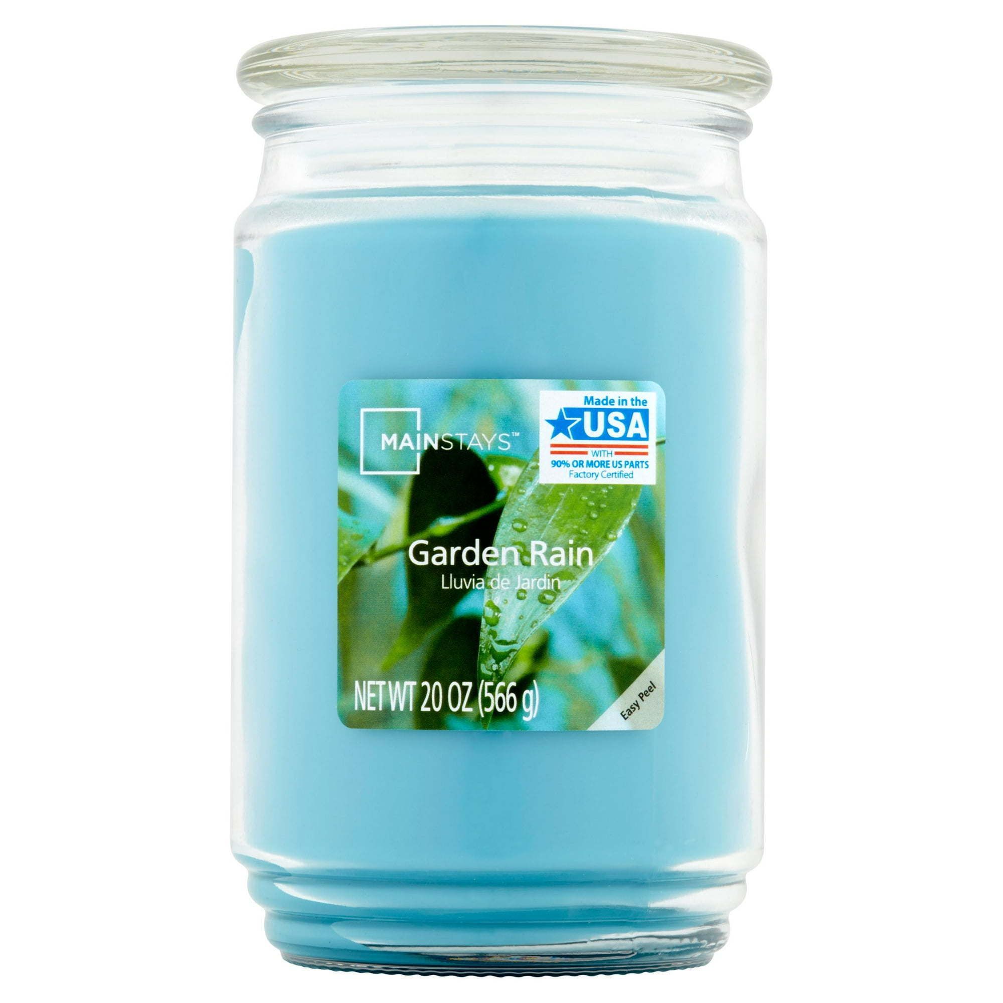 d0102x3mxuy.jpg Garden Rain Single-Wick Large Glass Jar Candle, 20 oz - Image 1