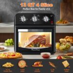 12-Liter Air Fryer with Advanced Multi-Function Cooking – Grill, Air Fry, Defrost, Bake, Presets for French Fries, Pizza, Chicken, Fish, and Toast, Dual Knob Control oven - Image 10