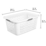(4 Pack)2 Bushel Large Plastic Laundry Basket with 4 Comfort Grip Handles, White - Image 3