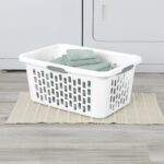 (4 Pack)2 Bushel Large Plastic Laundry Basket with 4 Comfort Grip Handles, White - Image 5