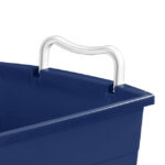 4 Pack Kids Rolling Toy Storage Bin with Handles, Blue - Image 3