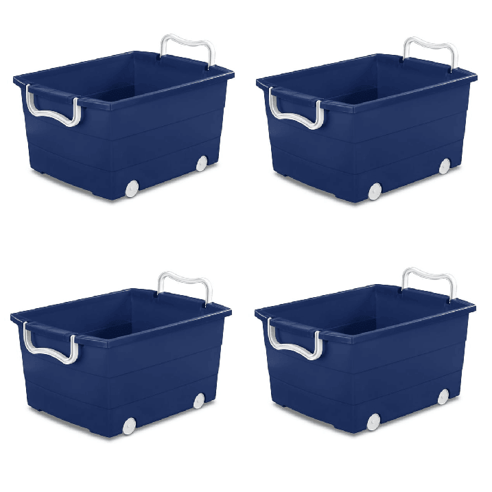 d0102x3vx4v.png 4 Pack Kids Rolling Toy Storage Bin with Handles, Blue - Image 1