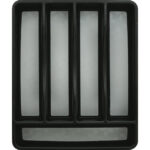 4 Pack Silverware Organizer, Small, Black - Image 3