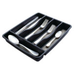 4 Pack Silverware Organizer, Small, Black - Image 2