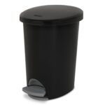 (2 pack) 2.6 Gallon Ultra™ StepOn Wastebasket, Small Plastic Trash Can, Step On to Open, Black - Image 2