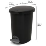(2 pack) 2.6 Gallon Ultra™ StepOn Wastebasket, Small Plastic Trash Can, Step On to Open, Black - Image 3