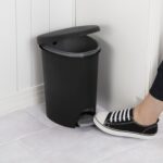 (2 pack) 2.6 Gallon Ultra™ StepOn Wastebasket, Small Plastic Trash Can, Step On to Open, Black - Image 4