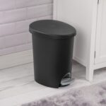 (2 pack) 2.6 Gallon Ultra™ StepOn Wastebasket, Small Plastic Trash Can, Step On to Open, Black - Image 5