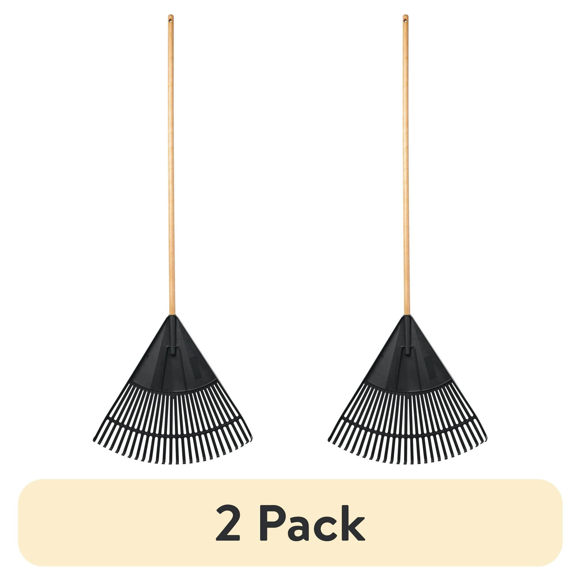 d0102x3w72w.jpg (2 pack)24-inch Wood and Poly Leaf Rake - Image 1
