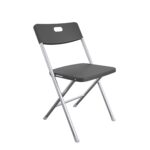 Resin Seat & Back Folding Chair, Black