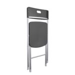 Resin Seat & Back Folding Chair, Black - Image 3