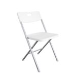 Resin Seat & Back Folding Chair, White
