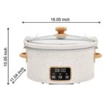 6-Quart Slow Cooker, Locking Lid, Digital, Brilliant Blooms, Model PW8400778514-7 - Image 5