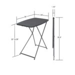26" Adjustable Height Personal Folding Table, Black - Image 4