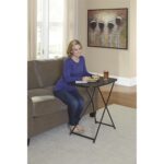 26" Adjustable Height Personal Folding Table, Black - Image 6