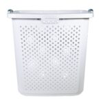 Durable Plastic Laundry Hamper – White, 2.5 Bushel Capacity - Image 2